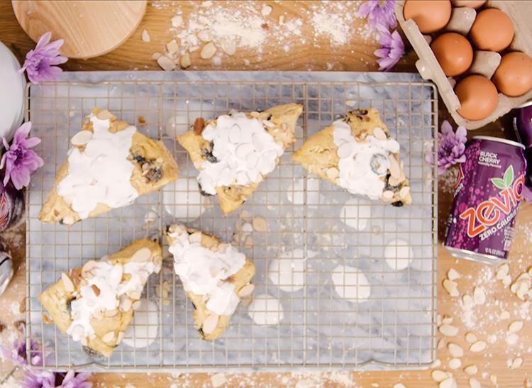 No Sugar Added Black Cherry Almond Scones