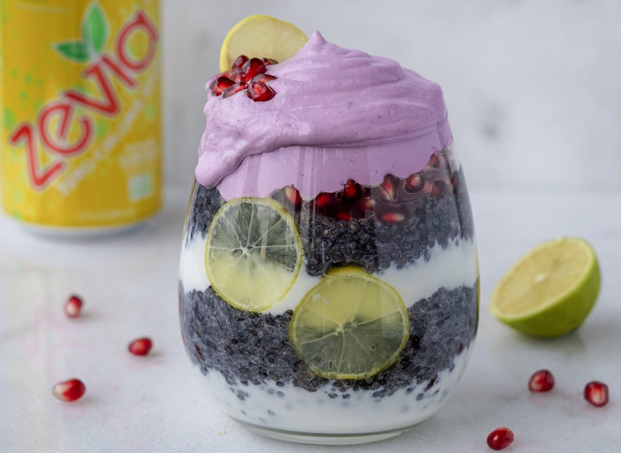 Lime Pomegranate Chia Parfait