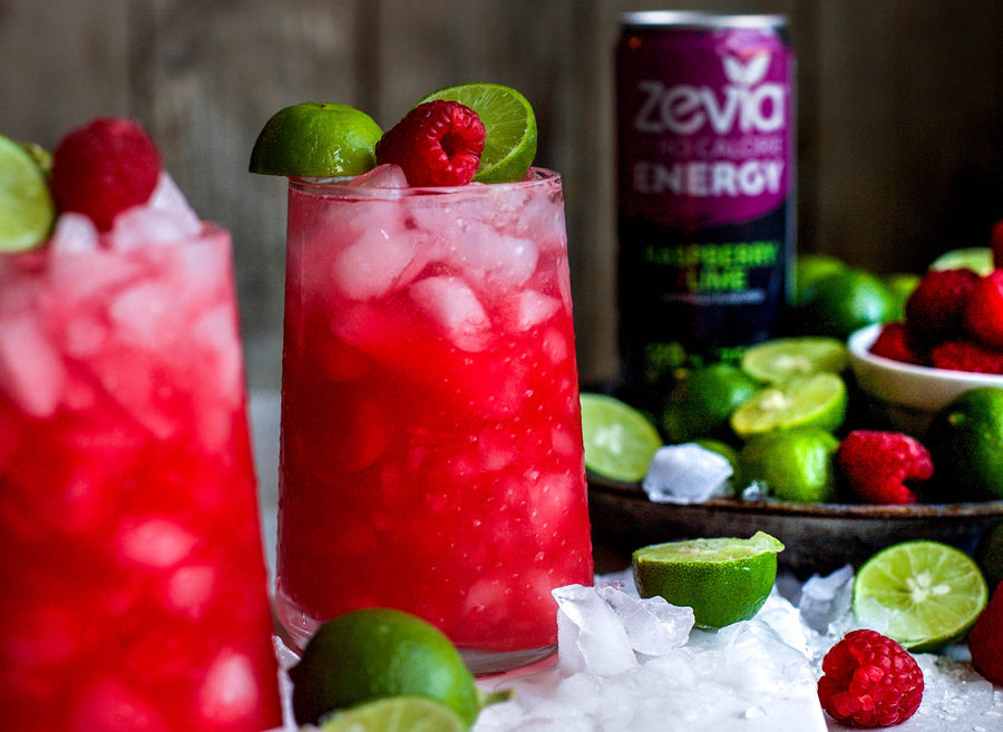 Raspberry Lime Energy Mocktail
